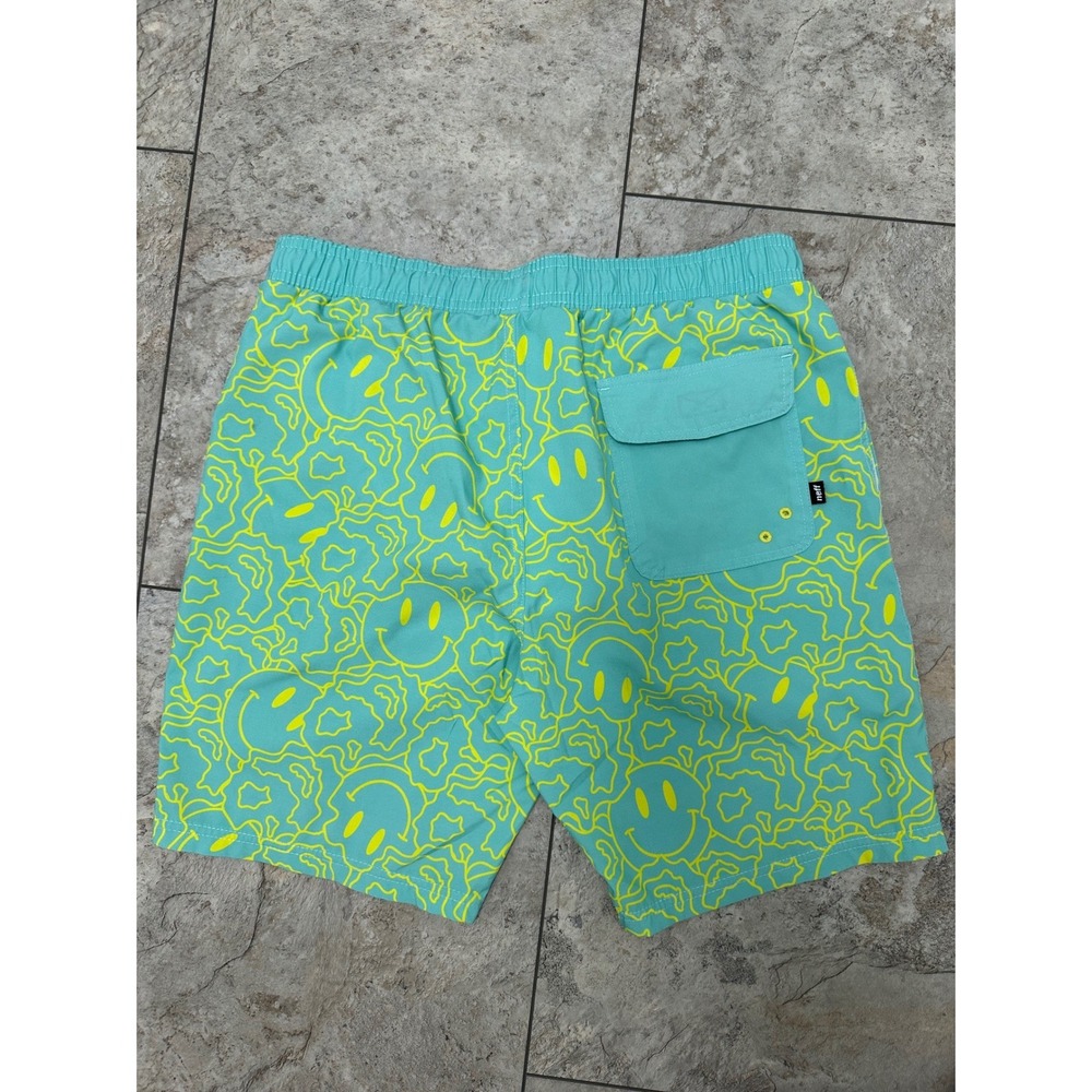 Neff Smiley Face Swim Trunks Shorts Elastic Drawstring Large Read Description - Picture 5 of 11